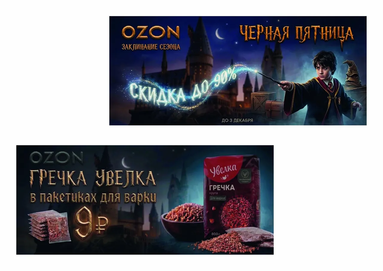 Чёрная пятница Ozon — баннеры