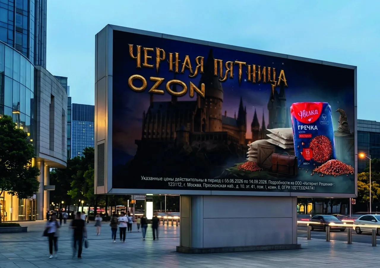 Чёрная пятница Ozon — билборд