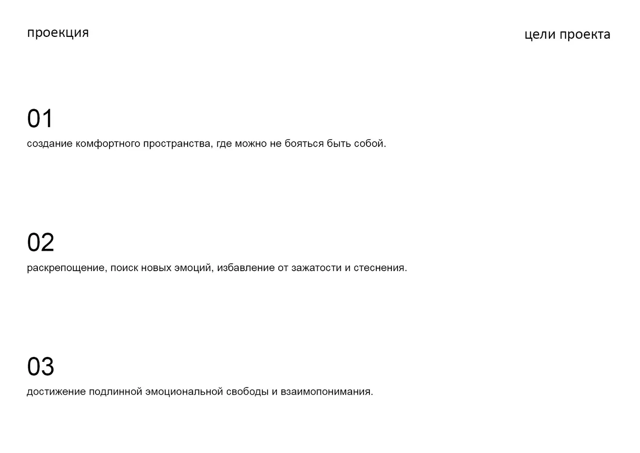 Театр «Проекция» — цели проекта